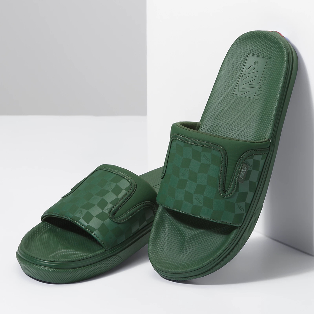 Vans UltraCush Chanclas-On Verde Oscuro | VN004N8MD62