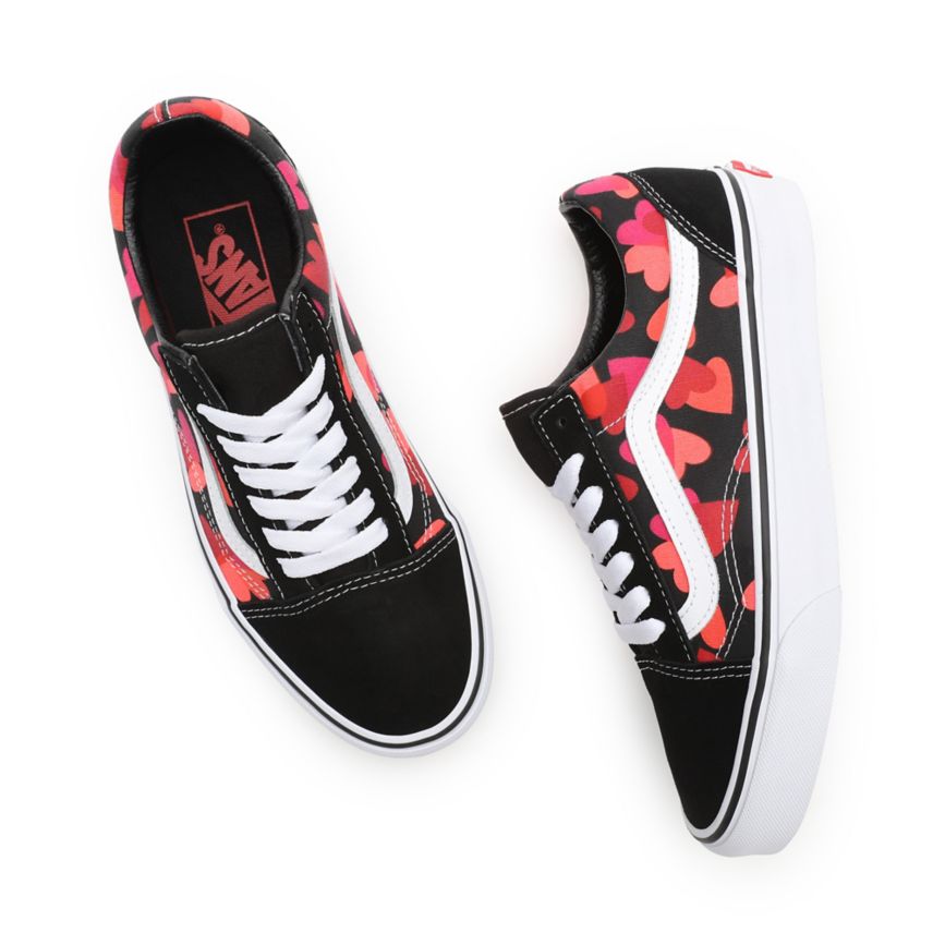 Vans Valentines Hearts Old Skool Negras | VN076T9QA17