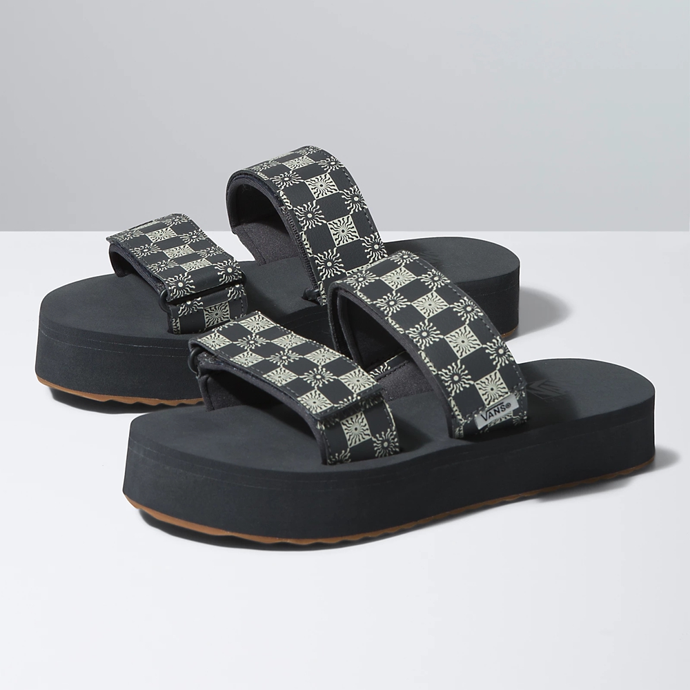 Vans Cayucas Chanclas Mega Plataforma Negras | VN063W8YS95