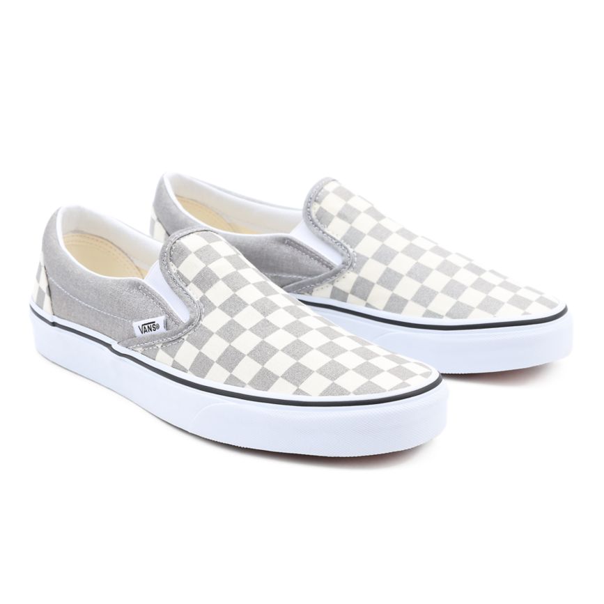 Vans Checkerboard Classic Slip-On Gris | VN031L2VC56