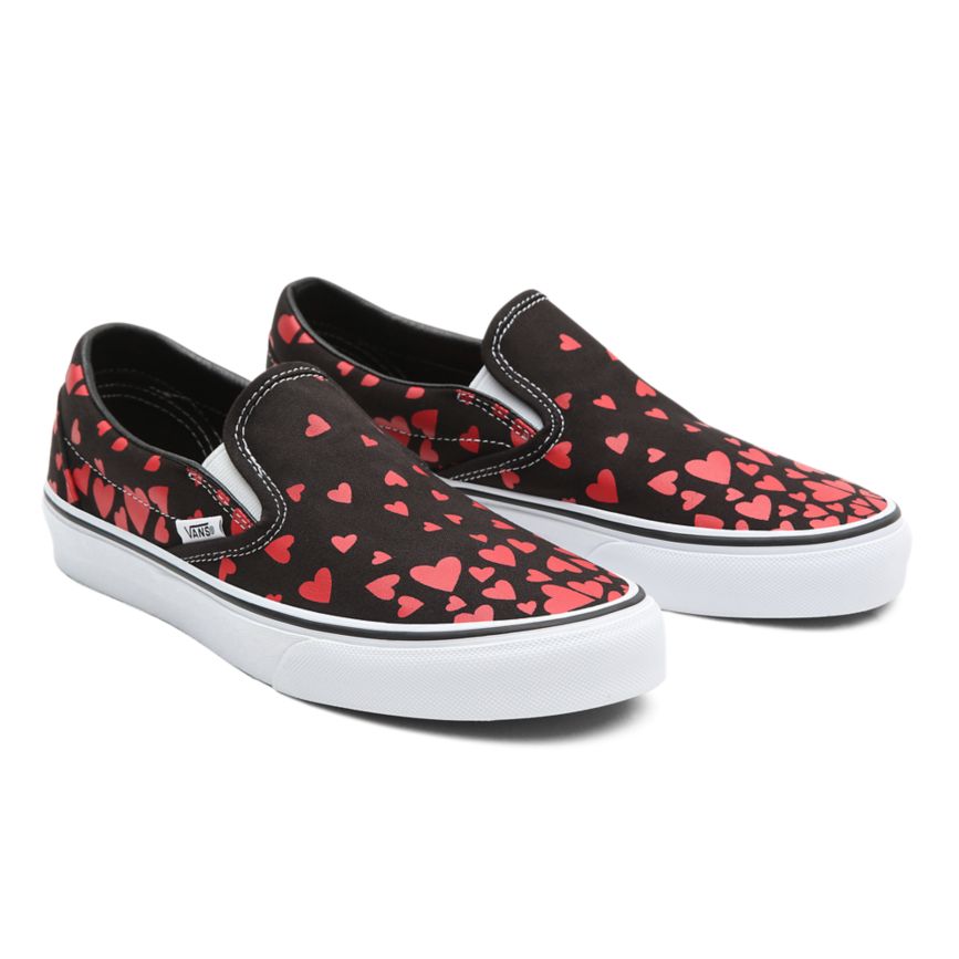 Vans Valentines Hearts Classic Slip-On Negras | VN194I5QF42